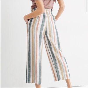 Madewell Tie Waist Hudson Pull on Crop Pant size small
